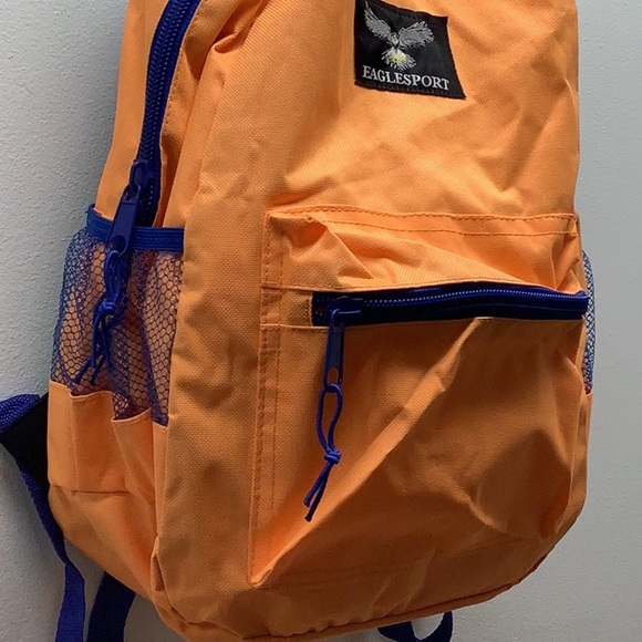 Eaglesport Stylish Orange Backpack With Blue Accents. Preloved - Picture 4 of 10